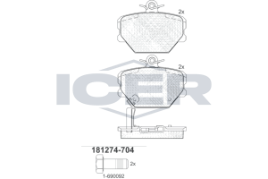 Колодки гальмівні (передні) Smart Cabrio 00-04/City Coupe 98-04/Roadster 03-05/Fortwo 04-