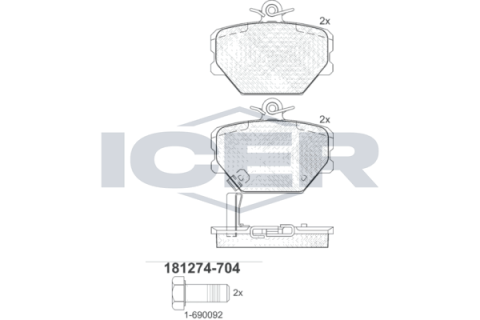 Колодки гальмівні (передні) Smart Cabrio 00-04/City Coupe 98-04/Roadster 03-05/Fortwo 04- Колодки гальмівні (передні) Smart Cabrio 00-04/City Coupe 98-04/Roadster 03-05/Fortwo 04-