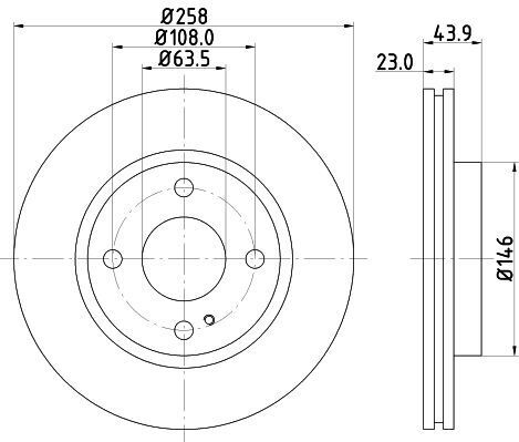 Диск гальмівний передній Ford Fiesta 08– Диск гальмівний передній Ford Fiesta 08–