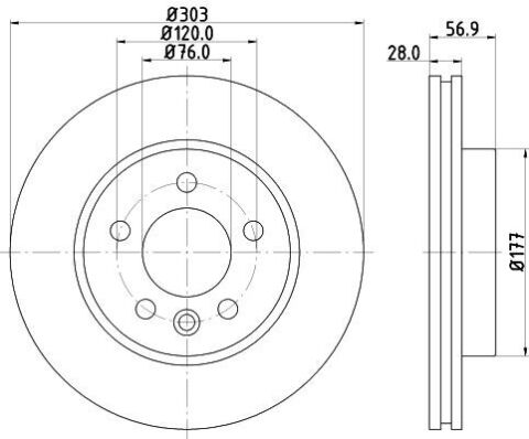 Диск тормозов. передн. Amarok 10- VW HIGH CARBON Диск тормозов. передн. Amarok 10- VW HIGH CARBON