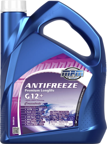 Антифриз MPM MOTORS Premium Longlife G12+ Concentrate (червоний), 5 літрів Антифриз MPM MOTORS Premium Longlife G12+ Concentrate (червоний), 5 літрів