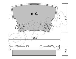Тормозные колодки задние Chrysler 300C 04–
