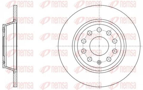 Диск тормозной задний VW Golf V, Passat 06-, Touran Диск тормозной задний VW Golf V, Passat 06-, Touran