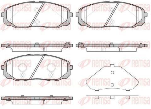 Комплект передніх гальмівних колодок KIA Carnival 2,2 CRDi Комплект передніх гальмівних колодок KIA Carnival 2,2 CRDi