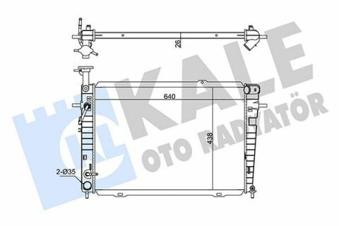 KALE HYUNDAI Радиатор охлаждения Tucson,Kia Sportage 2.0/2.7 04-