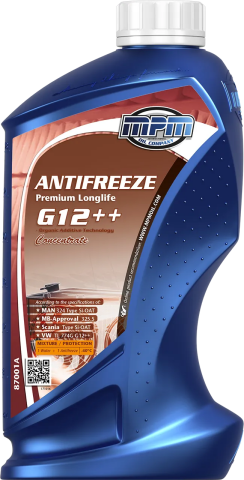 Антифриз MPM MOTORS Coolant Premium Longlife Concentrate G12++ (червоний), 1 літр Антифриз MPM MOTORS Coolant Premium Longlife Concentrate G12++ (червоний), 1 літр