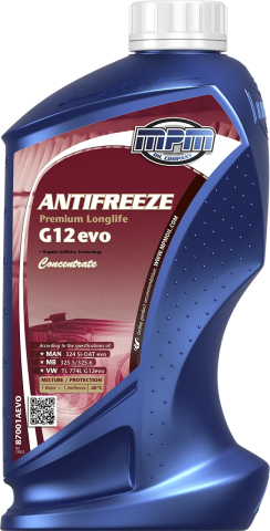 Антифриз MPM MOTORS Premium Longlife G12evo Concentrate (червоний), 1 літр Антифриз MPM MOTORS Premium Longlife G12evo Concentrate (червоний), 1 літр