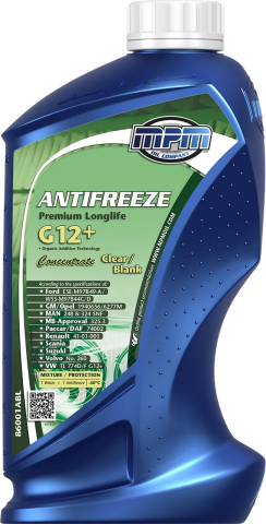 Антифриз MPM MOTORS Premium Longlife G12+ Concentrate Clear/Blank (прозорий), 1 літр