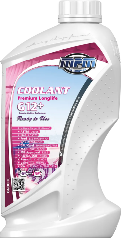 Антифриз MPM MOTORS Coolant Premium Longlife -40°C G12+ Ready to Use (червоний), 1 літр Антифриз MPM MOTORS Coolant Premium Longlife -40°C G12+ Ready to Use (червоний), 1 літр
