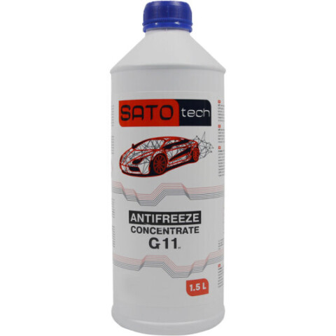 Антифриз SATO tech Ready Mix G11 синій (-35с), 1,5 літра Антифриз SATO tech Ready Mix G11 синій (-35с), 1,5 літра