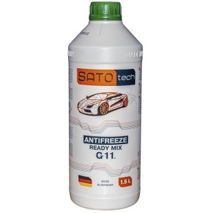 Антифриз SATO tech Ready Mix G11 зеленый (-35с), 1,5 литра
