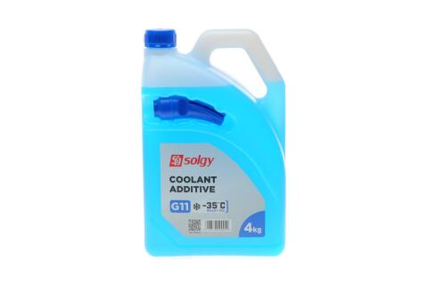 Антифриз SOLGY (синій) G11 -35°C (готовий до застосування), 4 літри Антифриз SOLGY (синій) G11 -35°C (готовий до застосування), 4 літри