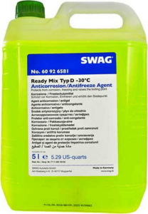 Антифриз SWAG зеленый G11 (-30°C), 5 литров