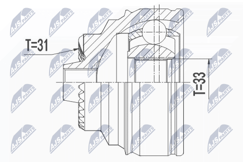 Комплект шарнірів, приводний вал Bmw 2 Active Tourer 216D 14-, X1 Sdrive 16D 14-, X2 Sdrive 16D 18-, 1 F40 11D 19-, Mini F55 Комплект шарнірів, приводний вал Bmw 2 Active Tourer 216D 14-, X1 Sdrive 16D 14-, X2 Sdrive 16D 18-, 1 F40 11D 19-, Mini F55