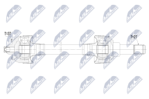 Приводний вал Bmw 5 G30,G31,F90 520I,530I,530I Mh,530I Xdrive 16-