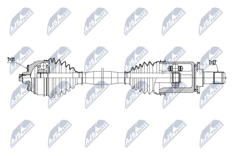 Приводний вал Bmw X5 G05,F95 18-, X6 G06,F96 19-, X7 G07 19- Приводний вал Bmw X5 G05,F95 18-, X6 G06,F96 19-, X7 G07 19-
