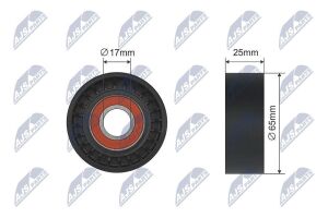 Натяжной ролик, поликлиновой ремень Chevrolet Aveo, Opel Corsa E 1.3D 07.11-