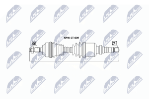 Приводний вал Citroen C4 1.4,1.6,1.6Hdi,2.0 04-, Peugeot 307 1.4Hdi,1.6Hdi,2.0,2.0Hdi 00-