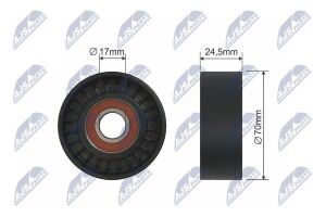 Натяжной ролик, поликлиновой ремень Citroen C4, C4 Grand Picasso I, C4 I, C4 Picasso I, C5 Ii, C5 Iii, C8, Jumpy, Fiat Scudo, Ulysse, Ford Focus C-Max, Focus Ii, Galaxy, Kuga I, S-Max 2.0D 06.02-