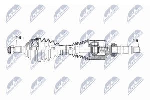 Приводний вал Citroen C4Ii 09-, Ds4 11-, Peugeot 308 09-, 3008 09-, 5008 09-
