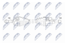 Приводний вал Citroen Nemo 1.4 08-, Fiat Qubo 1.4 08-, Fiorino 07-, Peugeot Bipper 1.4 08-