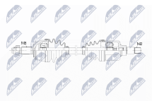 Приводний вал Citroen Nemo 1.4Hdi 09-, Peugeot Bipper 1.4 Hdi 09-