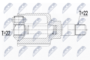 Комплект шарнірів, приводний вал Citroen Nemo 1.4Hdi 09-, Peugeot Bipper 1.4 Hdi 09-