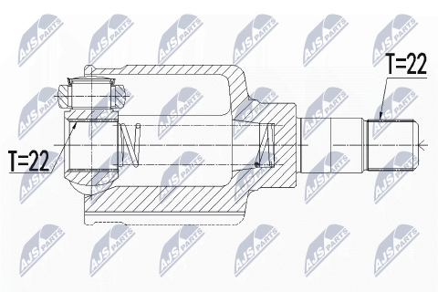 Комплект шарнірів, приводний вал Citroen Nemo 1.4Hdi 09-, Peugeot Bipper 1.4 Hdi 09- Комплект шарнірів, приводний вал Citroen Nemo 1.4Hdi 09-, Peugeot Bipper 1.4 Hdi 09-