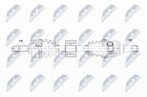 Приводной вал Fiat 500