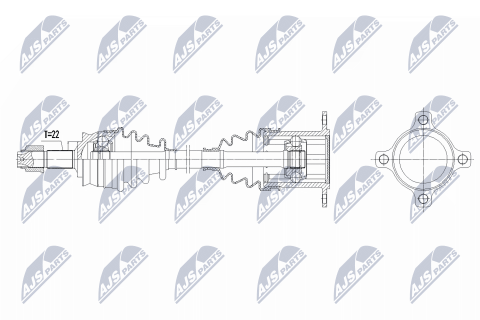 Приводний вал Fiat Panda 0.9 4X4, 1.3D Multijet 4X4 12-