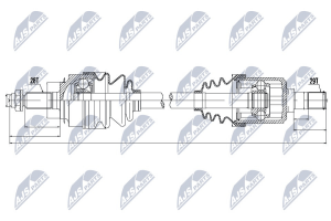 Приводной вал Honda Cr-V 2.2Icdti 05-07
