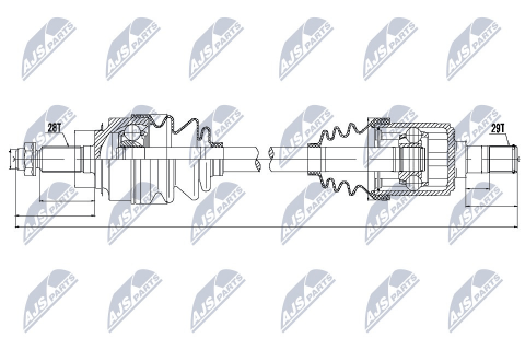 Приводной вал Honda Cr-V 2.2Icdti 05-07 Приводной вал Honda Cr-V 2.2Icdti 05-07
