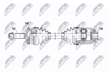 Приводний вал Hyundai Tucson 2.0Crdi 2Wd,4Wd 04-10, Kia Sportage 2.0Crdi 4Wd 04-06