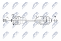 Приводний вал Hyundai Tucson 2.0Crdi Awd 06-10, Kia Sportage 2.0Crdi 4Wd 06-10