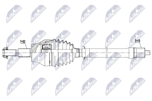 Приводной вал Jeep Wrangler Jl 17-, Gladiator 18-