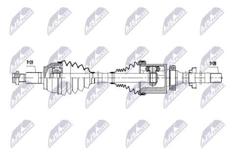 Приводний вал Land Rover Discovery Sport 4Wd 2.0,2.0Si4 14-, Range Rover Evoque 4Wd 2.0 15- Приводний вал Land Rover Discovery Sport 4Wd 2.0,2.0Si4 14-, Range Rover Evoque 4Wd 2.0 15-