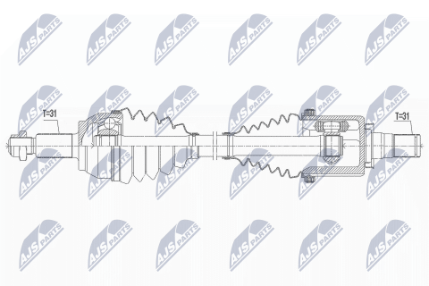 Приводний вал Land Rover Discovery Sport L550 2.0D,2.2D 4Wd 14-, Range Rover Evoque 2.2D 4Wd 11- Приводний вал Land Rover Discovery Sport L550 2.0D,2.2D 4Wd 14-, Range Rover Evoque 2.2D 4Wd 11-