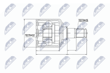 Комплект шарнірів, приводний вал Land Rover Freelander 1996-2001