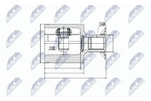 Шарнирный комплект, приводной вал Mercedes E Klasa 4Matic W210