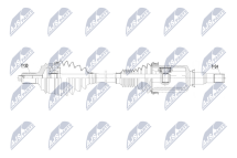 Приводной вал Mercedes E Klasa W213,S213,A238 17-, Cls C257 18-