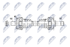 Приводной вал Mercedes E W212,S212 09-, Cls C218,X218 11-, Glk X204 08-