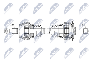 Приводной вал Mercedes Gl X166 12-, Gls 15-, M W166 11-, Gle W166 15-
