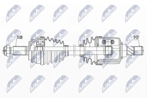 Приводной вал Mitsubishi Asx 1.8,2.0 4Wd 10-, Outlander Ii 2.0,2.4 4Wd 06-, Citroen C-Crosser 2.4 08-, Peugeot 4007 2.4 07-