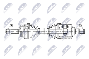 Приводной вал Mitsubishi Asx 1.8Di-D 10-, Outlander Ii 2.0Di-D 07-, Lancer 2.0Di-D 08-, Peugeot 4007 2.2Hdi 07-, 4008 1.8Hdi 12-, Citroen C-Crosser 2.2Hdi 07-, 1.8Hdi 12-, C4 Aircross 1.8Hdi,2.2Hdi 12-