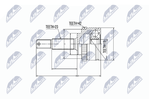 Комплект шарнірів, приводний вал Nissan Micra K11 1.0 93-