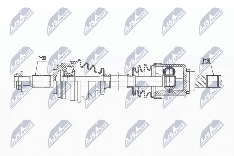 Приводний вал Nissan Micra K12 1.2,1.4,1.6, Note E11 1.6 06- Приводний вал Nissan Micra K12 1.2,1.4,1.6, Note E11 1.6 06-