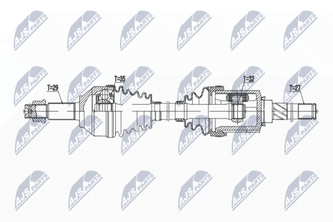 Приводний вал Nissan X-Trail T31 2.5 4Wd 07-, Renault Koleos 2.5 4Wd 08- Приводний вал Nissan X-Trail T31 2.5 4Wd 07-, Renault Koleos 2.5 4Wd 08-