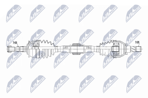 Приводний вал Opel Astra K 1.4T 15- Приводний вал Opel Astra K 1.4T 15-