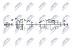 Приводний вал Opel Corsa C 00-, Combo 01-, Tigra 04- Приводний вал Opel Corsa C 00-, Combo 01-, Tigra 04-