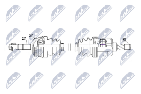 Приводной вал Opel Corsa C 00-, Combo 01-, Tigra 04-